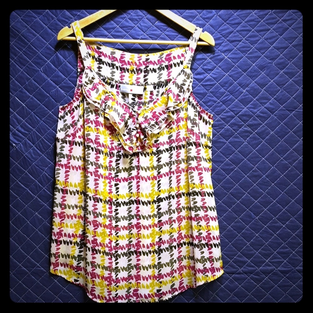 Avenue  ruffle neck blouse
